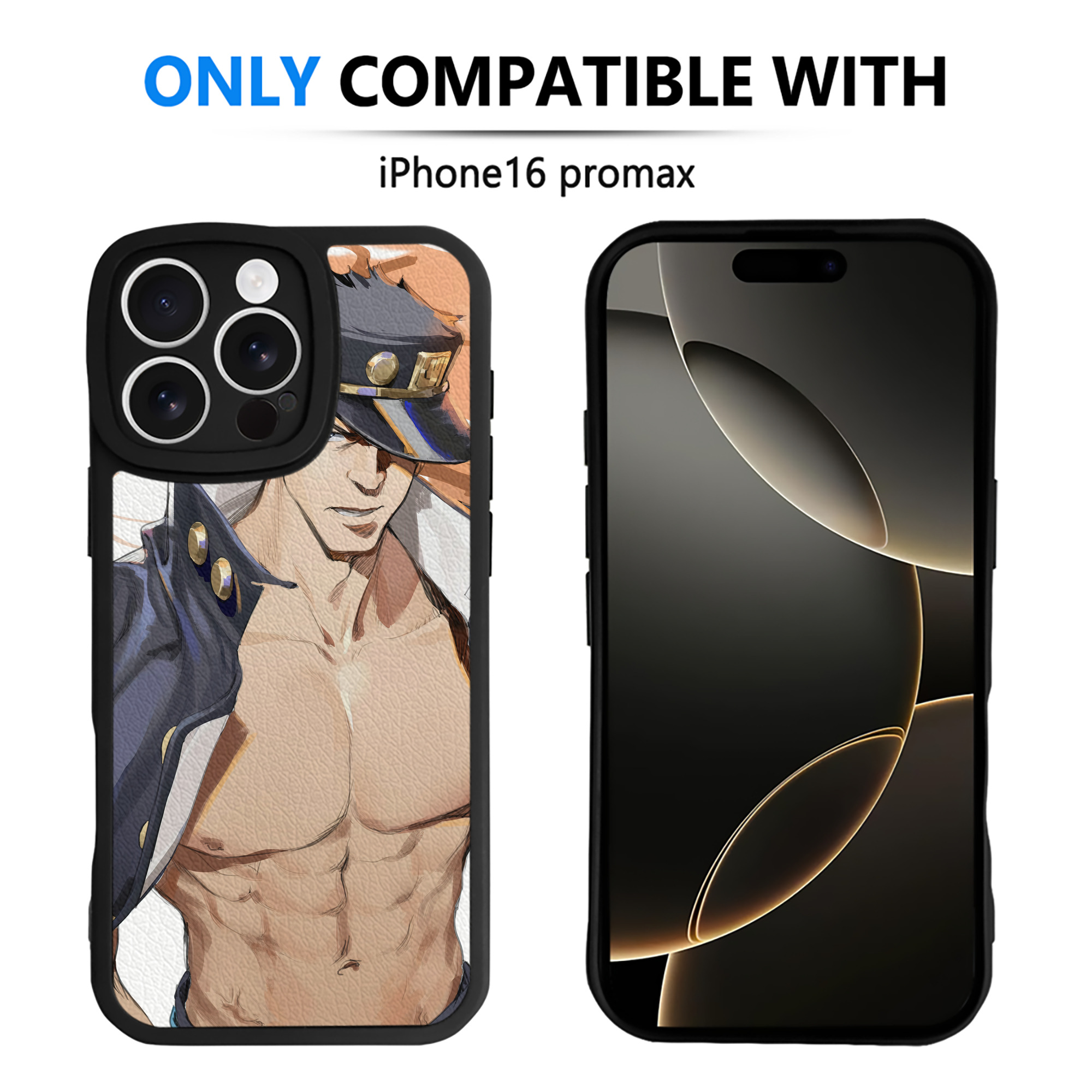 （画像用） ジョジョの奇妙な冒険 JoJo's Bizarre Adventure 【iPhone 16シリーズ対応】シリコンスマホケース（レザー調） 材質：シリコン